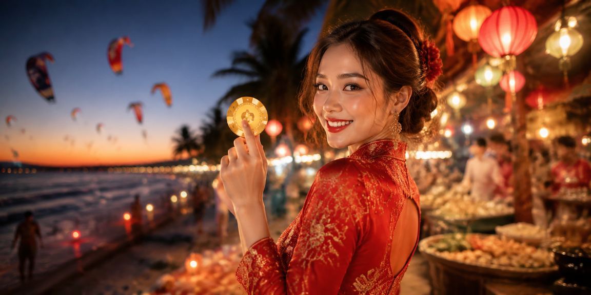Chợ đêm Mũi Né với không khí đặt cược casino sôi động ven biển